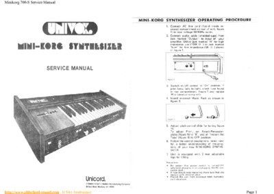 Korg 700S Service Manual