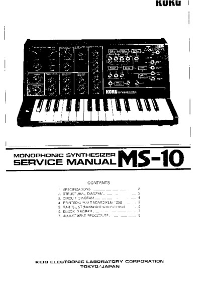 Korg MS10-Service Manual