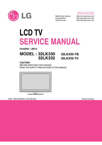 LG 32LK330-TB 32LK332-TC Chassis LB01U