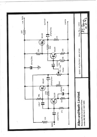 Quasi schematic output amplifier