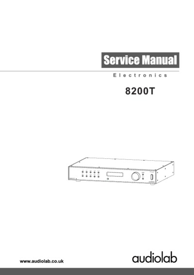 AudioLab 8000T service manual