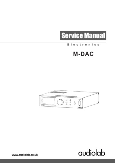 AudioLab M-DAC Service Manual