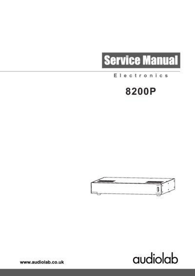 AudioLab 8200P service manual