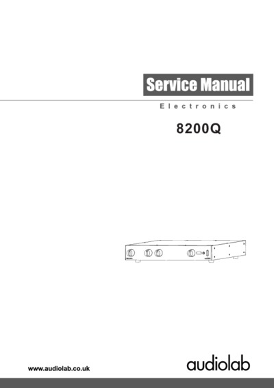 AudioLab 8200Q service manual