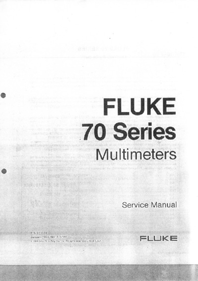 FLUKE 70 Series