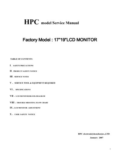 HPC LCDM707, LCDM917, PCM707