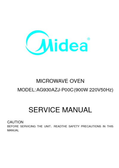 Midea MDX930GXE Microwave Oven