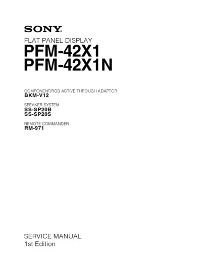 Sony PFM42X1