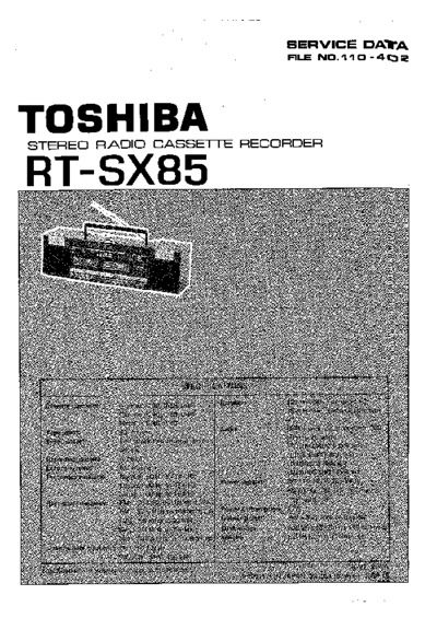 Toshiba RTSX85