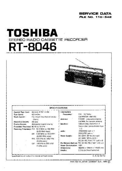 Toshiba RT8046