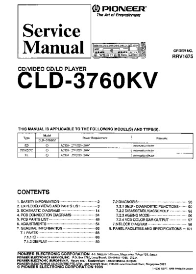 Pioneer CLD-3760KV  RRV1675