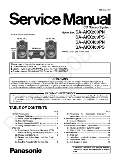 Panasonic SA- AKX200, SA-AKX400