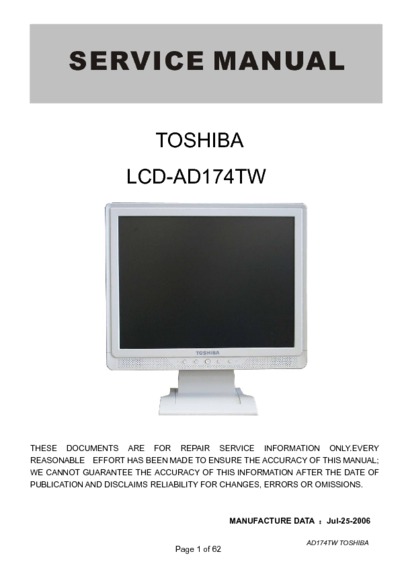 Toshiba LCD-AD174TW
