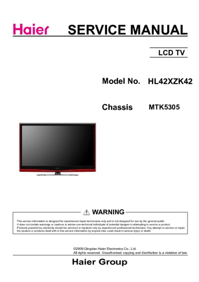 Haier HL42XZK42 Chassis MTK5305