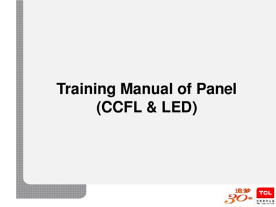TCL LED and LCD Panel Training
