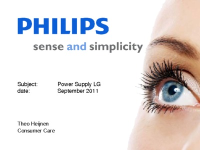Philips LG Power Supply CLR repair training LCD