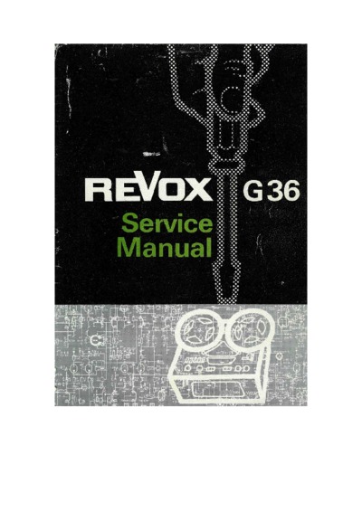Revox G36 service manual