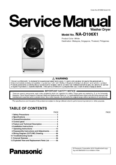 Panasonic NA-D106X1