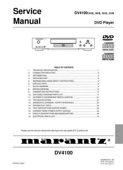 Marantz DV4100 , DVD