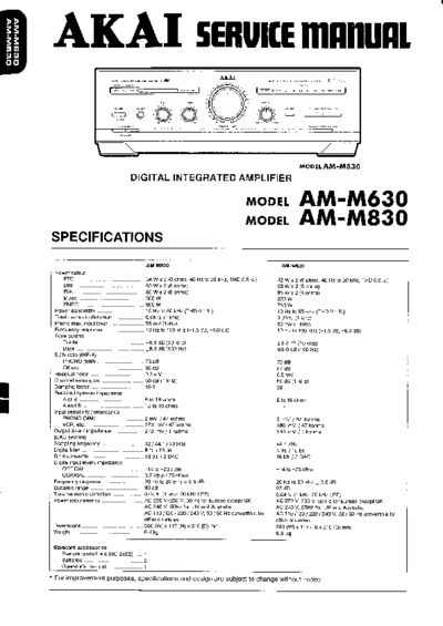 Akai AM-M630, AM-M830