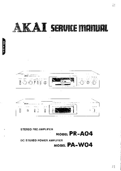 Akai PR-A04, PA-W04