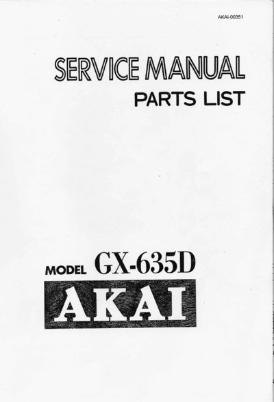 Akai GX-635DB