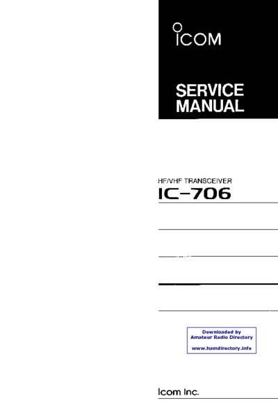 ICOM IC706 HF-VHF Transceiver