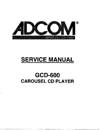 Adcom GCD600 cd
