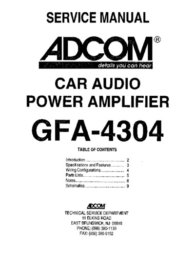 Adcom GFA4304 cpwr