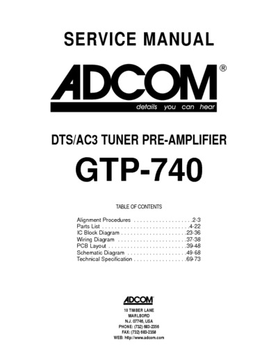 Adcom GTP740