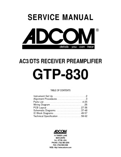 Adcom GTP830