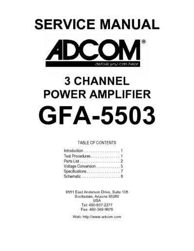 Adcom GFA5503