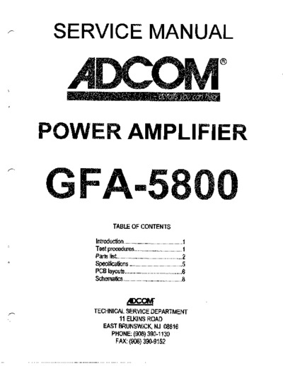 Adcom GFA5800