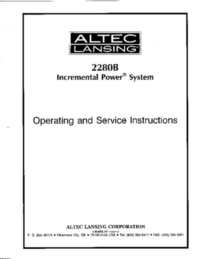 Altec Lansing 2280B