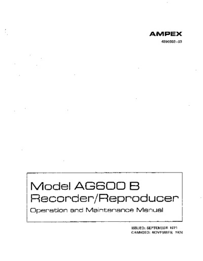 Ampex AG600B