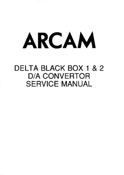 Arcam BlackBox1, 2
