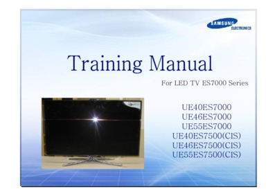 Samsung UE40ES7000 Training