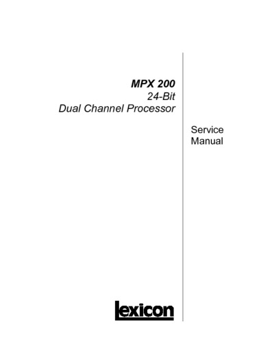 Lexicon MPX-200