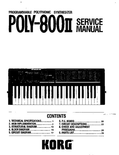 KORG POLY-800II