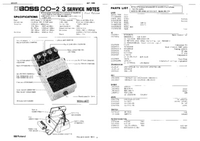 BOSS DD-2 DD-3 SERVICE NOTES