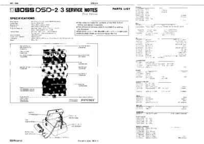 BOSS DSD-2-3 SERVICE NOTES
