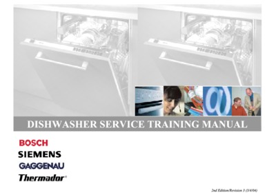 Bosch, Siemens, Gaggenau, Thermador Dishwasher training II