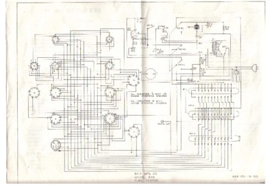 BK Model 606 Tube Tester Schematic WW