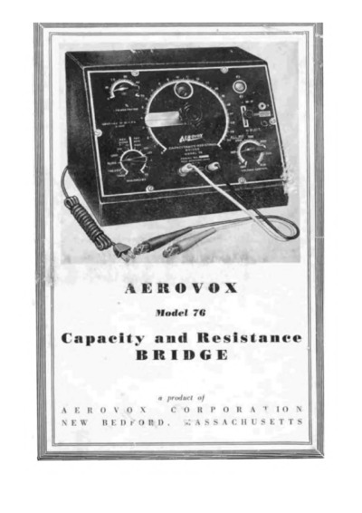 Aerovox 76 - CR bridge
