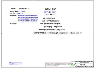 Dell Precision M4800 VAQ10 LA-9771P Rev 1.0