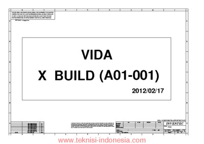 Dell Latitude E6220 INVENTEC VIDA X BUILD(A01-001) 6050A2428801 REV.G