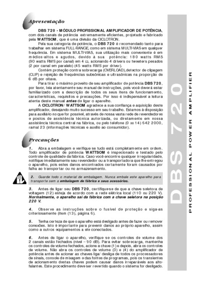 Ciclotron DBS720  manual utilizador