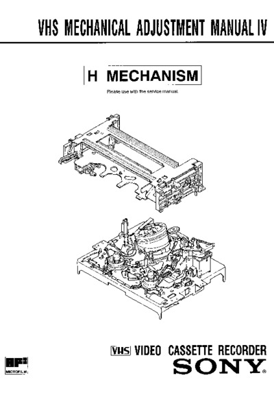 SONY VHS IV H mechanism