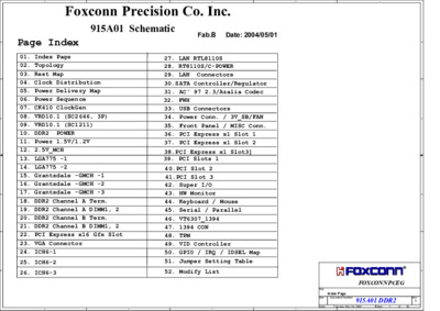FOXCONN 915A01 SCHEMATICS