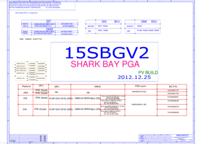 INVENTEC SHARK BAY 15SBGV2D-6050A2548101 15SB-GV2 - REV PV 25DEZ2012